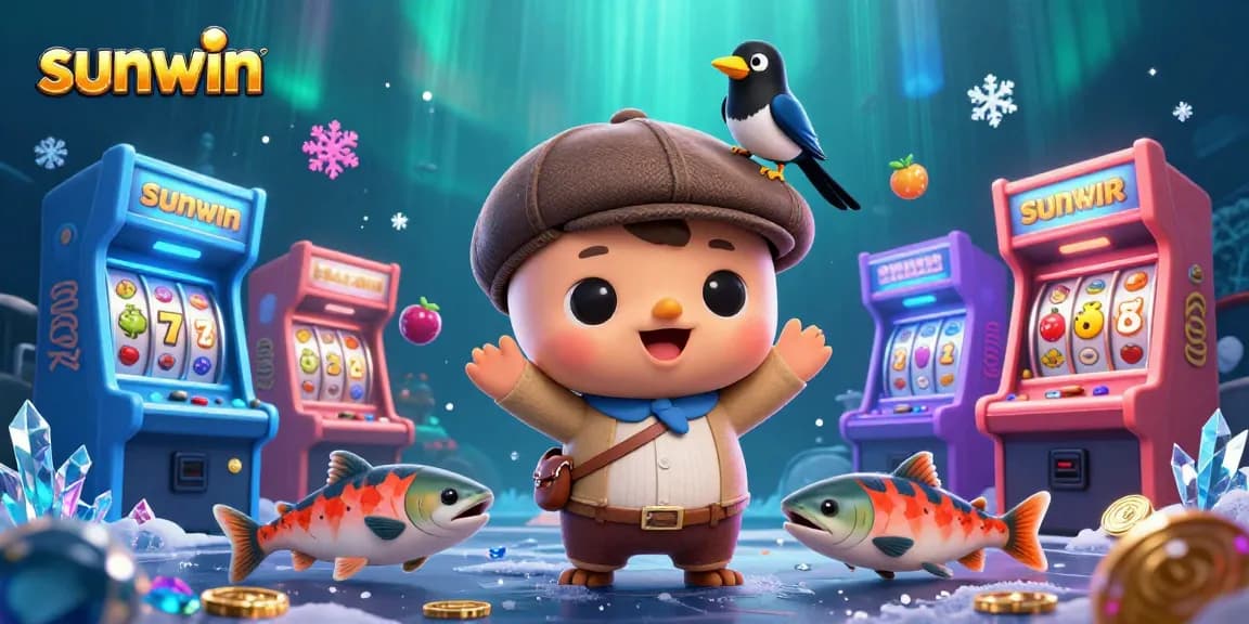 Experience excitement with sunwin's vibrant 3D illustration featuring charm and casino elements.