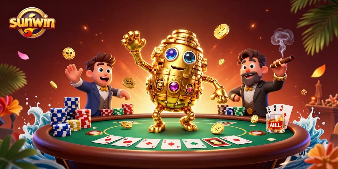 Join the sunwin gold golem in a vibrant casino showdown filled with poker excitement!