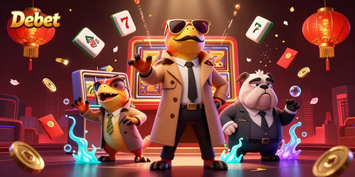 Join the adventure at Debet as raptors stealthily enter a VIP casino, brimming with vibrant slots and festive decor!