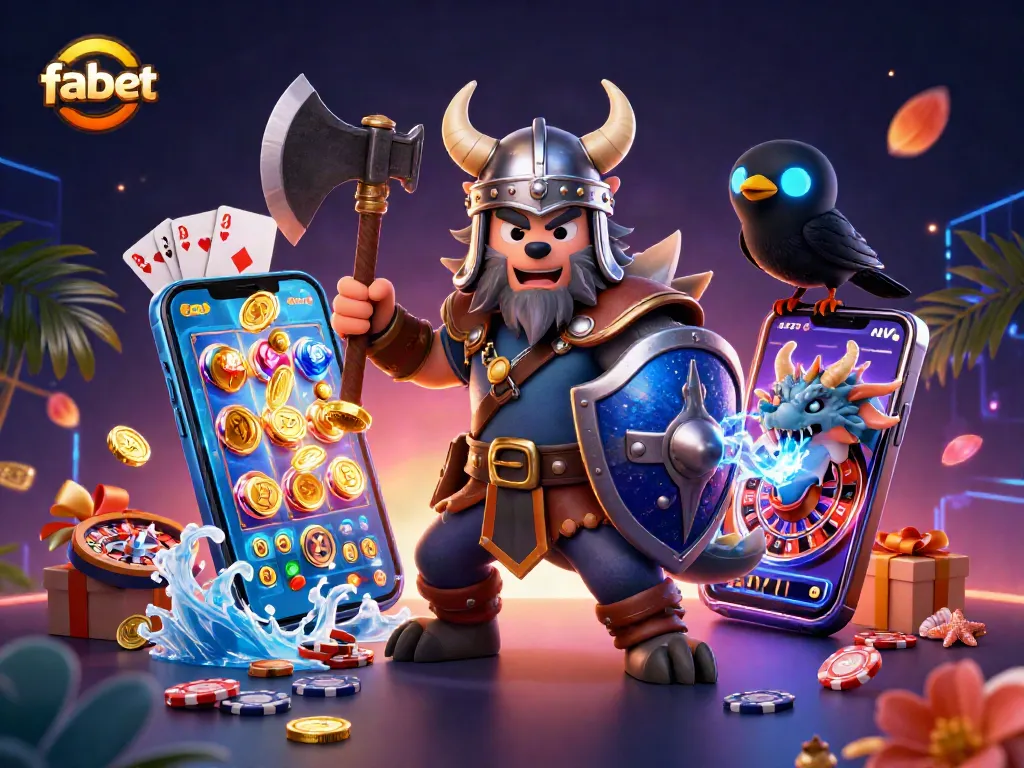 Experience the excitement of fabet with a captivating casino scene featuring bold characters and vibrant gaming elements.