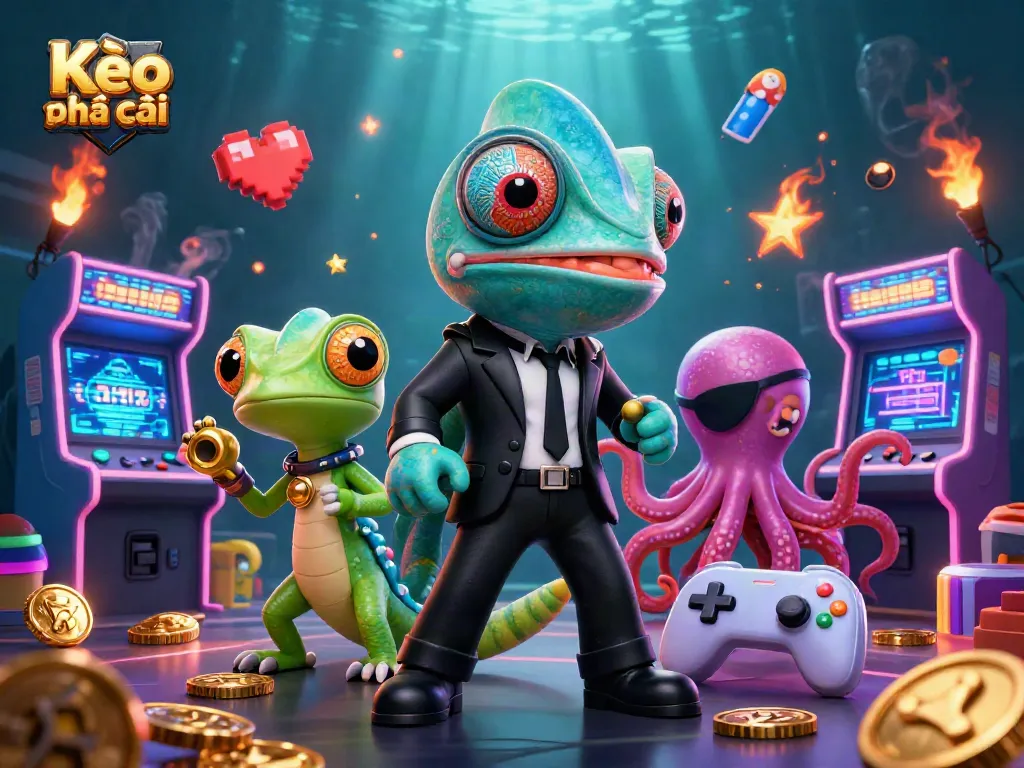 Engage with Kèo nhà cái through colorful casino-themed characters and dynamic game elements.