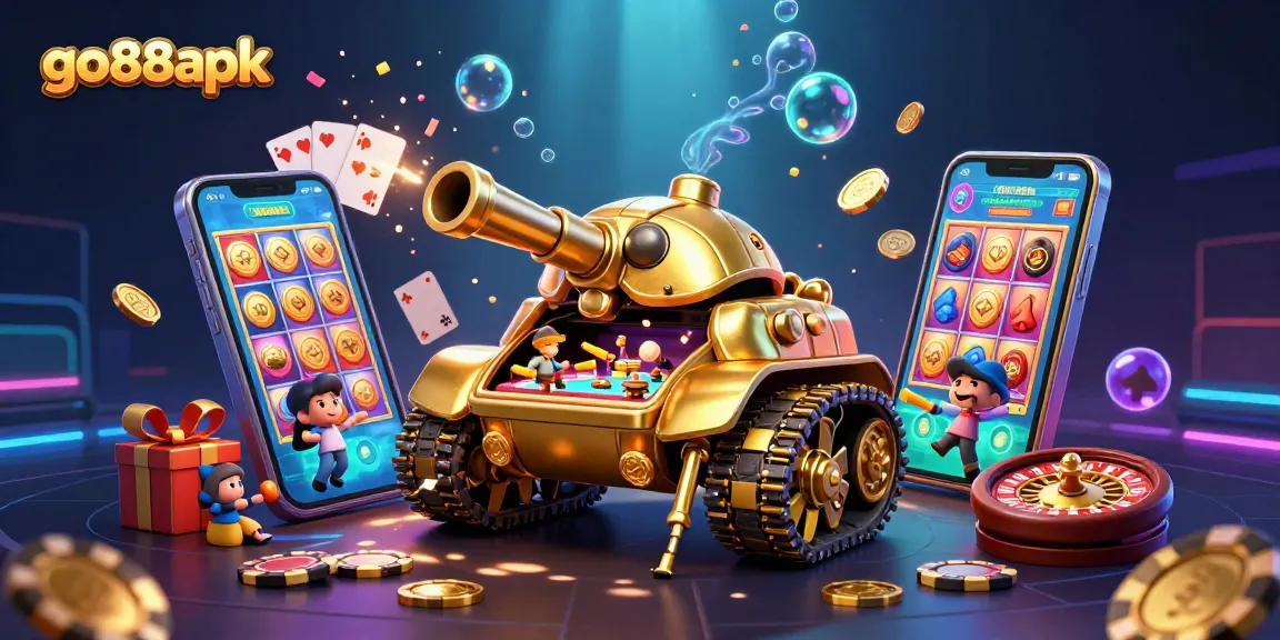 Experience vibrant gameplay at go88apk with a golden beetle tank bursting with casino fun and rewards!